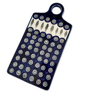 Evil Eye Nazar Vintage Handmade Hot pad spoon rest holder blue kitchen decor